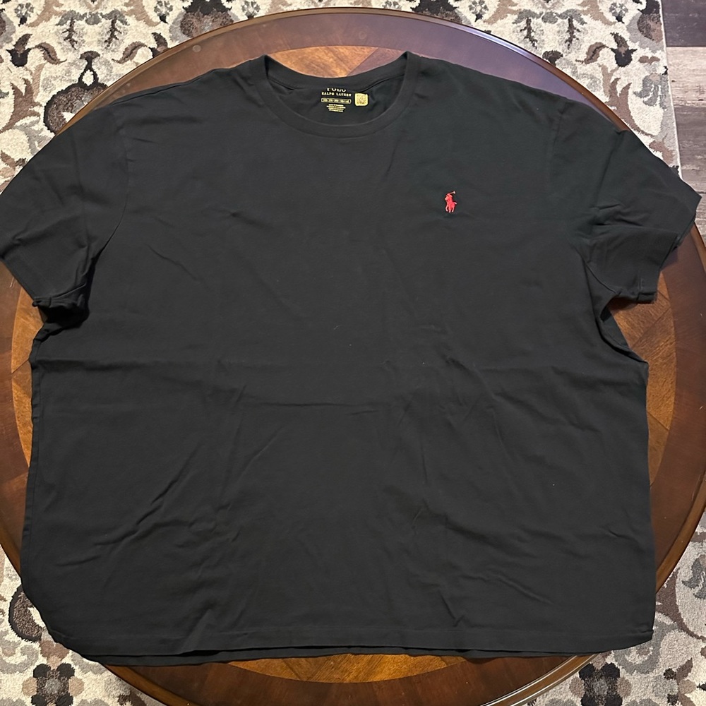 Black - Polo Cotton Crew Neck Shirt 3XB